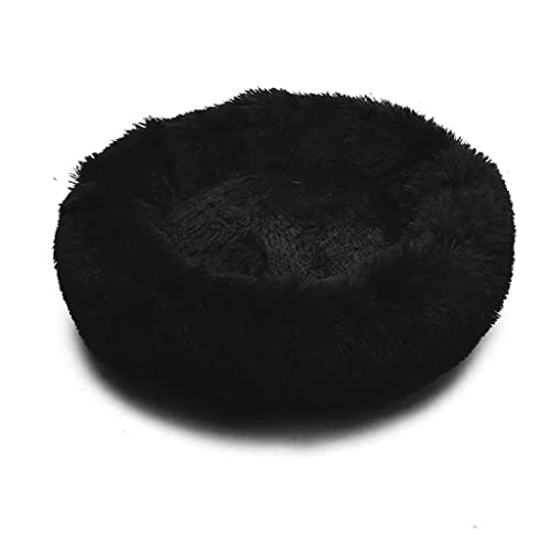 ALEjon Flauschige und gemütliche große Haustierhütte: Ultimativer Komfort für den Winter, ideal für Hunde und Katzen (Schwarz, 70 cm) von ALEjon