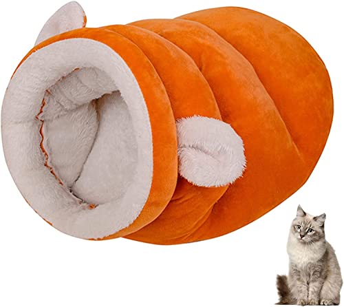 ALEjon Flauschiges, bequemes, Flauschiges Kuschel-Katzenbett, Schlafsack, wärmende Schlafzone für Haustiere, gemütliches Bett, Katzenbau mit Ohrenhöhle, großes waschbares Nest für Welpen, waschbar ALEjon Flauschiges, bequemes, Flauschiges Kuschel-Katzenbett, Schlafsack, wärmende Schlafzone für Haustiere, gemütliches Bett, Katzenbau mit Ohrenhöhle, großes waschbares Nest für Welpen, waschbar von ALEjon