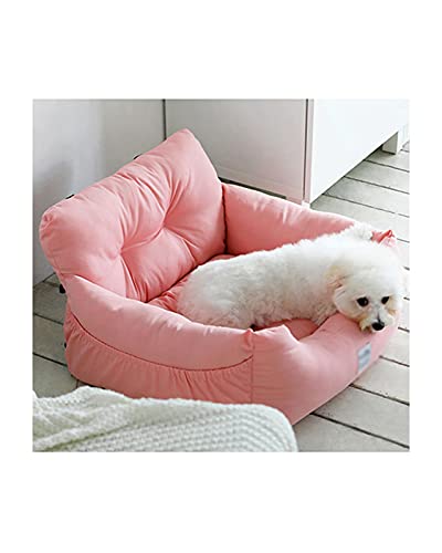 ALEjon Pinker Autositz für kleine Hunde: Gemütliche Hängematte und Winternest mit doppeltem Verwendungszweck für kleine und mittelgroße Hunde (Größe: S) von ALEjon