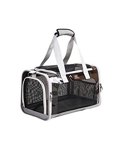 ALEjon Tragbarer, zusammenklappbarer Autositz für Hunde – atmungsaktive Netz-Reisetasche für kleine bis mittelgroße Haustiere (Größe: groß) von ALEjon