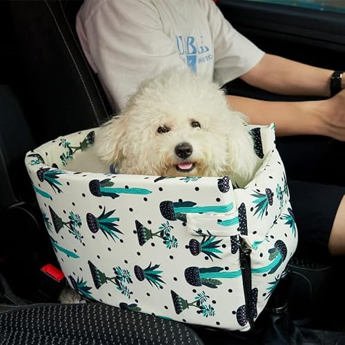 ALEjon Tragbarer Autositz für kleine Haustiere, zentrales Kontrollkissen für Hunde und Katzen – waschbare, sichere und Bequeme Matte für Reisen von ALEjon