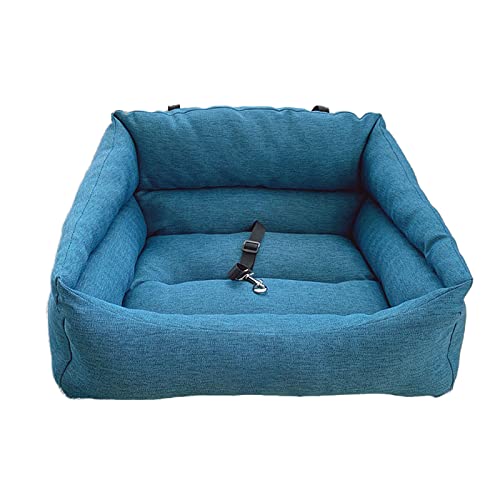 ALEjon Wasserdichter Autositz für Hunde mit verstellbaren Leinen – Sicherheitssitz und Bett für Haustiere mit doppeltem Verwendungszweck (blau) von ALEjon