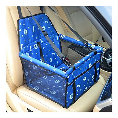 ALEjon Wasserdichter Haustier-Autositzbezug für Reisen – Deluxe-Sitzerhöhung für mittelgroße Hunde (blau, 40 x 30 x 25 cm) von ALEjon