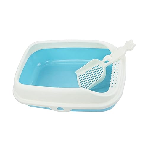 Blaue halbgeschlossene Katzentoilette für Kleintiere – leicht zu reinigende und stilvolle Töpfchen-Toiletten-Bettpfanne Blaue halbgeschlossene Katzentoilette für Kleintiere – leicht zu reinigende und stilvolle Töpfchen-Toiletten-Bettpfanne von ALEjon