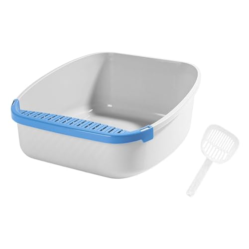 Blaugraue Haustiertoilette: Robuste, spritzwassergeschützte Bettpfanne für Hauskatzen und Hasen Blaugraue Haustiertoilette: Robuste, spritzwassergeschützte Bettpfanne für Hauskatzen und Hasen von ALEjon