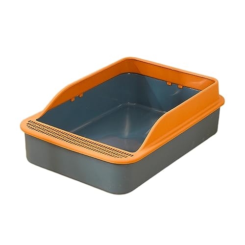 Blue M Tragbarer Sandkasten für Katzen: Erhöhende, Oben offene Katzen-/Kätzchen-Toilettentoilette für mittelgroße und große Katzen – Kaninchentoilette – Stilvolles Haustierzubehör von ALEjon