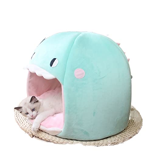 Comfy Green Pet House – Gemütliches Katzen- und Hundebett mit warmem Kissen – ideal für kleine Haustiere (L) von ALEjon