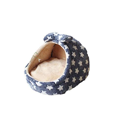 Cozy Haven Haustierbett – Stilvolles Haus für kleine Hunde und Katzen, weich gepolstertes Nest mit abnehmbarem Kissen (grau, große Größe) von ALEjon