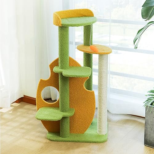 Dynamische, mehrstöckige Katzenmöbel: Hohes Design, Sisal-Kratzbaum, Katzenregale mit Sitzstange und Spielzeugball – Perfekter Indoor-Kletterbaumturm für mittelgroße bis große Kätzchen Dynamische, mehrstöckige Katzenmöbel: Hohes Design, Sisal-Kratzbaum, Katzenregale mit Sitzstange und Spielzeugball – Perfekter Indoor-Kletterbaumturm für mittelgroße bis große Kätzchen von ALEjon