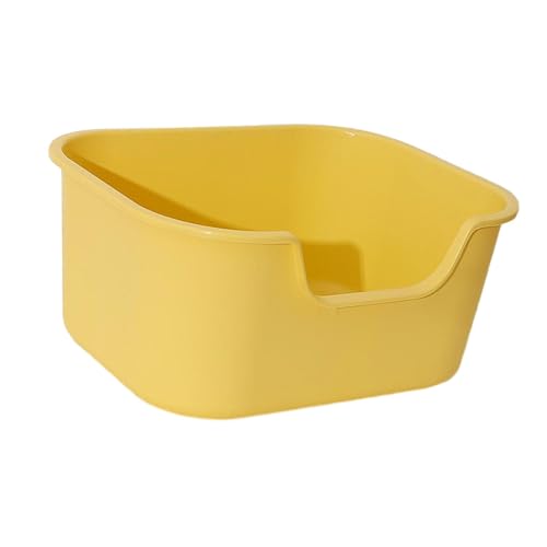 Gelbe Katzentoilette mit hohen Seiten: Oben offener, spritzwassergeschützter Sandkasten für Hauskatzen Gelbe Katzentoilette mit hohen Seiten: Oben offener, spritzwassergeschützter Sandkasten für Hauskatzen von ALEjon