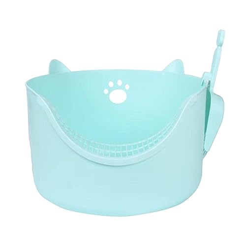 Grüne tragbare Katzentoilette mit offener Oberseite – große Pfanne für Kitty Bunny, kleine und mittelgroße Katzen – langlebige und praktische Toiletten-Bettpfanne von ALEjon