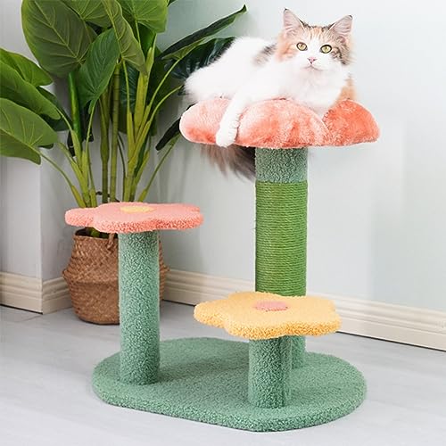 Interaktiver Kitty Haven: Mehrstöckiger Indoor-Katzenbaum mit Kratzbaum, Kletterplattformen und Spielspielzeug von ALEjon