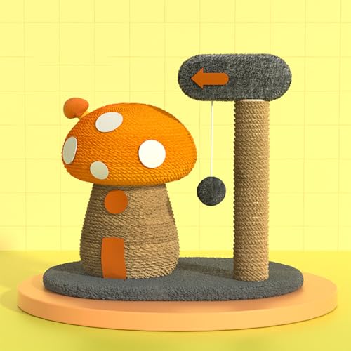 Interaktiver Kratzbaum für Katzen: 30 cm hohes Pilzhaus-Design mit hängendem Ballspielzeug – perfekt für kleine Katzen zum Klettern, Spielen und Kratzen im Innenbereich Interaktiver Kratzbaum für Katzen: 30 cm hohes Pilzhaus-Design mit hängendem Ballspielzeug – perfekt für kleine Katzen zum Klettern, Spielen und Kratzen im Innenbereich von ALEjon