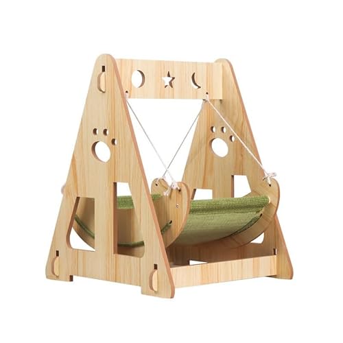 Kratzbaumturm aus massivem Holz mit Hängekorb und Schaukelbett – ideal für Katzen und kleine Hunde – gemütliches Schlafnest und Wiege – Alternative zur Katzenwohnung Kratzbaumturm aus massivem Holz mit Hängekorb und Schaukelbett – ideal für Katzen und kleine Hunde – gemütliches Schlafnest und Wiege – Alternative zur Katzenwohnung von ALEjon