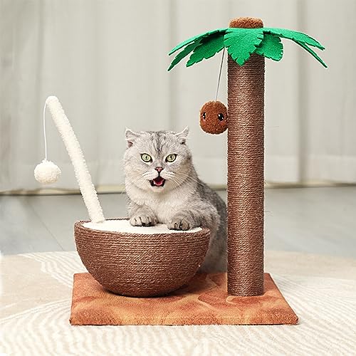 Moderner vertikaler Kratzbaum für Katzen – 55 cm hoch, Sisalseil, weicher Plüschbezug Moderner vertikaler Kratzbaum für Katzen – 55 cm hoch, Sisalseil, weicher Plüschbezug von ALEjon