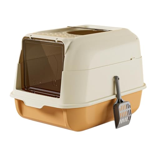 Orangefarbene Katzentoilette – einfache Reinigung mit Schaufel von ALEjon