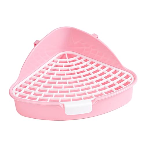 Rosa Kleintier-Töpfchentrainer: Innovative Kaninchentoilette für Hasen und Kleintiere, spritzwassergeschützte Käfigtoilette mit leicht zu reinigender Einstreubox Rosa Kleintier-Töpfchentrainer: Innovative Kaninchentoilette für Hasen und Kleintiere, spritzwassergeschützte Käfigtoilette mit leicht zu reinigender Einstreubox von ALEjon