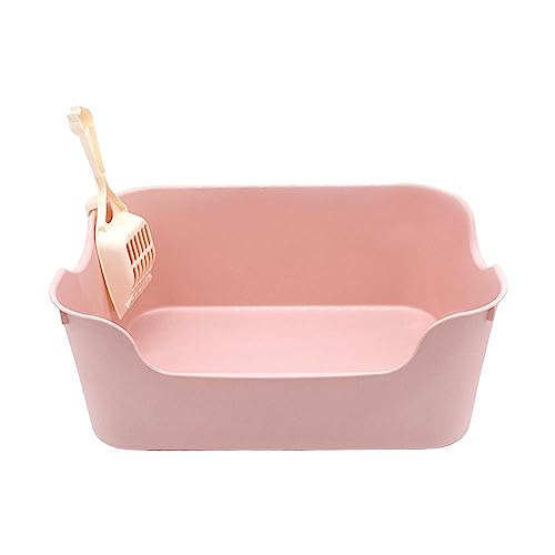 Rosa offene Katzentoilette: Tragbare, halbgeschlossene Bettpfanne für Hauskatzen – spritzwassergeschützt, erhöhter Katzensandkasten und Kätzchentoilette Rosa offene Katzentoilette: Tragbare, halbgeschlossene Bettpfanne für Hauskatzen – spritzwassergeschützt, erhöhter Katzensandkasten und Kätzchentoilette von ALEjon