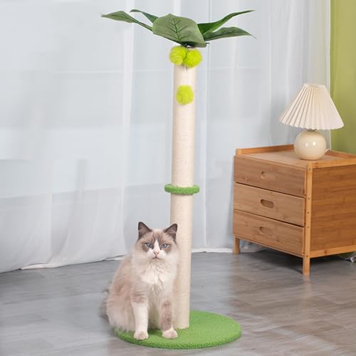 Tropical Paradise Katzenkratzbaum: Deluxe-Kätzchenkratzbaum mit Sisal-Kratzstämmen, hängendem Ball und 33,4 Zoll Höhe für Kätzchen oder größere Katzen von ALEjon