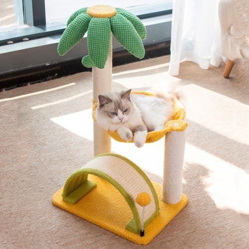 Ultimativer Spielparadies für Katzen – Mehrstöckiger Kratzbaum mit Hängematte, Kratzbäumen und Spielball – Perfekter Ruheplatz für Kätzchen und kleine Katzen – 25,6 Zoll Ultimativer Spielparadies für Katzen – Mehrstöckiger Kratzbaum mit Hängematte, Kratzbäumen und Spielball – Perfekter Ruheplatz für Kätzchen und kleine Katzen – 25,6 Zoll von ALEjon