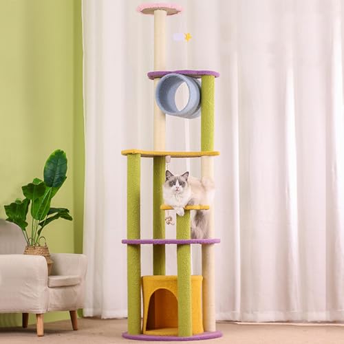 Ultimatives Katzenparadies: 170 cm Langer, mehrstöckiger Kratzbaum mit Katzenhaus für Wohnungskatzen – perfekt zum Klettern, Spielen und Entspannen Ultimatives Katzenparadies: 170 cm Langer, mehrstöckiger Kratzbaum mit Katzenhaus für Wohnungskatzen – perfekt zum Klettern, Spielen und Entspannen von ALEjon