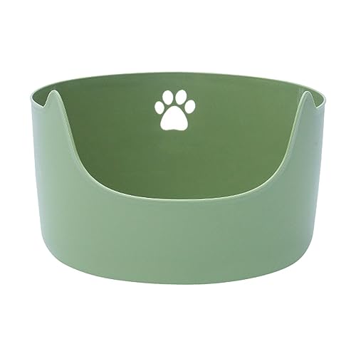 XL Green Cat Katzentoilette mit offener Oberseite – Erhöhte, spritzwassergeschützte Katzentoilette mit großer Bettpfanne – Geeignet für alle Katzenstreus von ALEjon