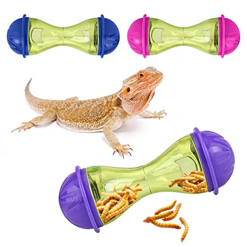 ALI2 3 x Eidechsen-Futterstation Spielzeug Bartdrache Bereicherung Spielzeug Reptil Interaktives Spielzeug für Bartdrachen, Eidechse, Gecko und Kleintiere von ALI2