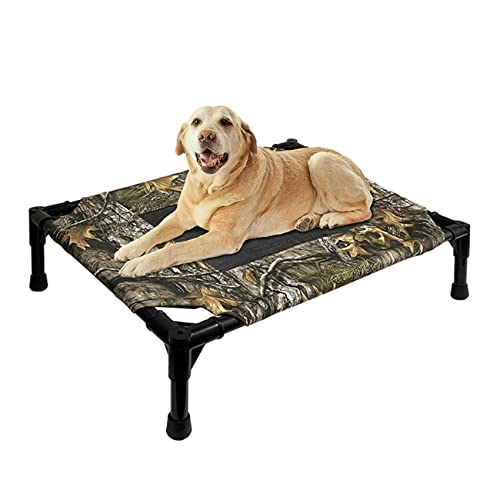 Erhöhtes Haustierbett, erhöhtes Hundebett, großes Hundesofa, erhöhtes Hundebett, Outdoor, erhöhtes Haustierbett, Kühlmatte, Hundebett, Hunde, Campingbett, waschbar, atmungsaktives Mesh & rutschfeste von ALKANI