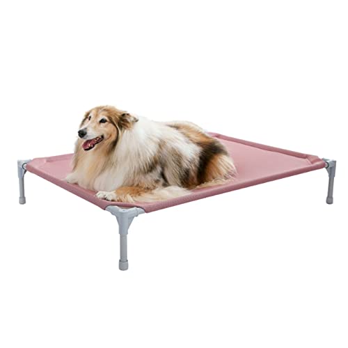 Erhöhtes Haustierbett, erhöhtes Hundebett, großes Hundesofa, erhöhtes Hundebett, Outdoor, erhöhtes Haustierbett, Kühlmatte, Hundebett, Hunde, Campingbett, waschbar, atmungsaktives Mesh & rutschfeste von ALKANI