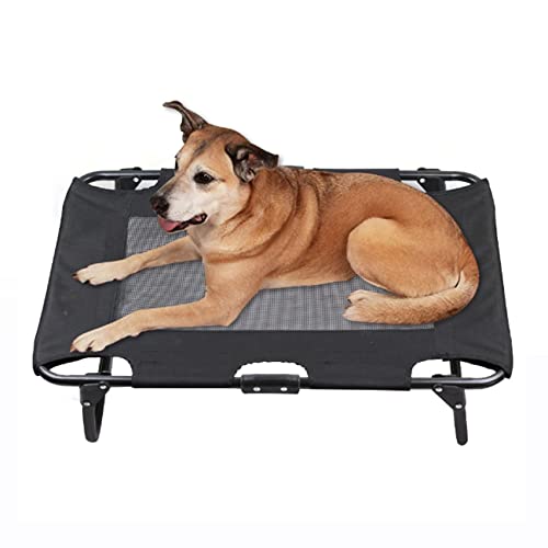 Erhöhtes Haustierbett, erhöhtes Hundebett, großes Hundesofa, erhöhtes Hundebett, Outdoor, erhöhtes Haustierbett, Kühlmatte, Hundebett, Hunde, Campingbett, waschbar, atmungsaktives Mesh & rutschfeste von ALKANI