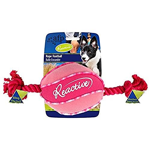 AFP AFPH03968 Hundespielzeug Reactive Rope Football, pink von ALL FOR PAWS