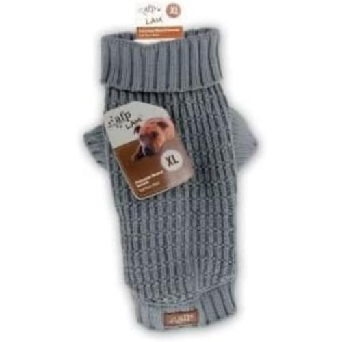 AFP All For Paws Fishermans Weave Grey Dog Pullover, Dog Sweater, Four (Small) (XL) von ALL FOR PAWS