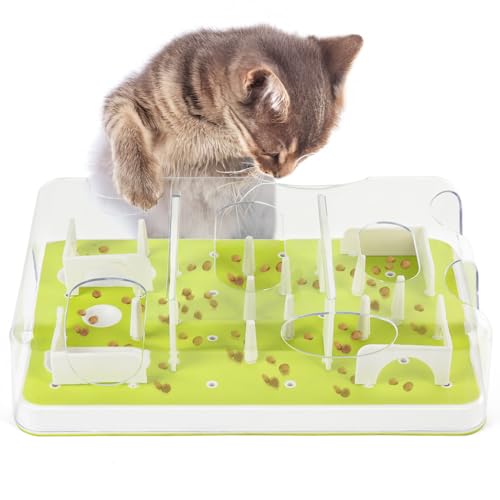 AFP Cat Treat Dispenser Puzzle Toy & Slow Feeder for Kitty IQ Training & Mental Stimulation, Kitty Enrichment Toys for Indoor Cats von ALL FOR PAWS