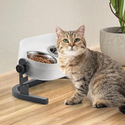 ALL FOR PAWS 3-in-1 erhöhter Futternapf für Katzen und Hunde, verstellbar, erhöhter Futternapf, gut für die Verdauung und Gelenke von Haustieren (klein) von ALL FOR PAWS
