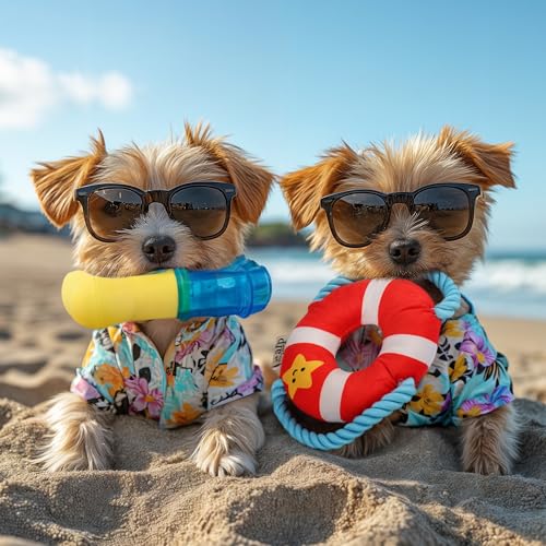 ALL FOR PAWS Cooling Outdoor Dog Toy,Summer Dog Toy, Cooling Toy, Dog Outdoor Play Plush Toy, freezable Teething Shark for Summer, Dog chew Toy (Bark Watch) von ALL FOR PAWS