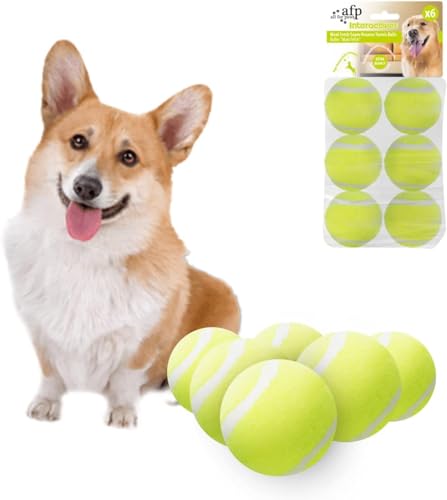 ALL FOR PAWS Automatische Haustier Ball Launcher Hund Tennisbälle Mini Tennisbälle, lustige Sportbälle für Training, 2 "X 6PCS Automatische Ball Launcher Tennis Ball Zubehör von ALL FOR PAWS