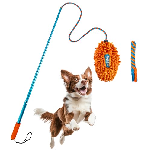 ALL FOR PAWS Hunde-Flirtstock mit Fußballspielzeug, Trainings- und Übungswerkzeug, Seilschwanzköder ALL FOR PAWS Hunde-Flirtstock mit Fußballspielzeug, Trainings- und Übungswerkzeug, Seilschwanzköder von ALL FOR PAWS