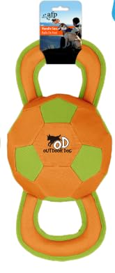 ALL FOR PAWS Hundeball mit Griffen, langlebiges Hundespielzeug für aggressive Kauer, Hunde-Fußball mit Quietscher, Tauziehspielzeug für kleine und mittelgroße Hunde von ALL FOR PAWS