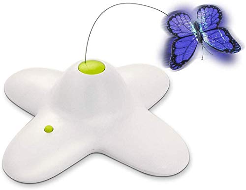 ALL FOR PAWS Interactive Flutter Bug Cat Butterfly Toy with Two Replacements Flashing Butterflies Toys von ALL FOR PAWS