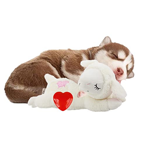 ALL FOR PAWS Kleiner Buddy Herzschlag Schaf, Welpenspielzeug mit Herzschlag Hundetrainingsspielzeug zur Linderung von Trennungsängsten Verhaltenshilf Schaf von ALL FOR PAWS
