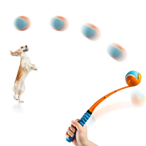 ALL FOR PAWS Kurzhaar-Hund-Ballschleuder 49 cm - Enthält eine 2,5-Zoll-Durchmesser-Mittelsize-Ball für Hunde zwischen 20-60 Pfund - Handbetriebene Tennisball-Wurfschleuder mit Griff ALL FOR PAWS Kurzhaar-Hund-Ballschleuder 49 cm - Enthält eine 2,5-Zoll-Durchmesser-Mittelsize-Ball für Hunde zwischen 20-60 Pfund - Handbetriebene Tennisball-Wurfschleuder mit Griff von ALL FOR PAWS