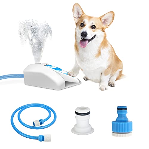 ALL FOR PAWS Outdoor Dog Drinking Water Fountain Step On, Dog Sprinkler paw Activated Garden Dog Water Fountain Outdoor, Dog Sprinkler Dog Water Pedal von ALL FOR PAWS