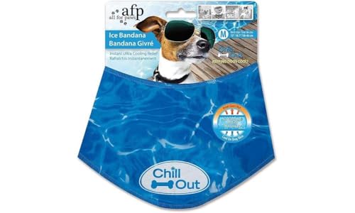 ALL FOR PAWS Chill Out Dog Ice Bandana, Instant Cooling Pet Bandana, Breathable Scarf Dog Cat Ice Collar for Summer klein von ALL FOR PAWS