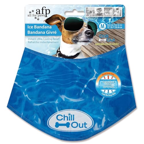 ALL FOR PAWS Chill Out Dog Ice Bandana, Instant Cooling Pet Bandana, Breathable Scarf Dog Cat Ice Collar for Summer klein von ALL FOR PAWS