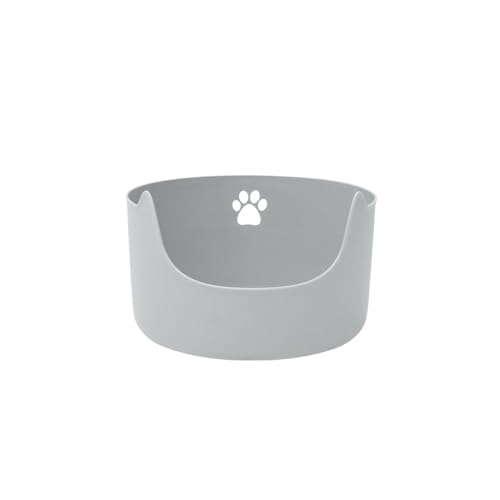 Katzentoilette Große Katzentoilette, spritzwassergeschützt, offene Katzentoilette, leicht zu reinigen, Keine Installation erforderlich Glatte Oberfläche Leicht zu Reinigen (Color : Gray, Size : A) von ALLC