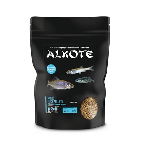 AL-KO-TE, 3-Jahreszeitenfutter, Teichpellets für kleine Teichfische, 1, 5 mm, Micro Teichpellets, 600 g von ALLCO Premium