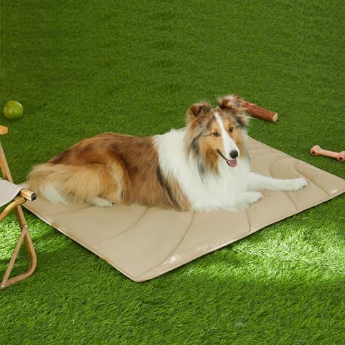 ALLISANDRO Hundedecke Premium Nylon Outdoor Hundebett Trail Pup Reisematte mit Packsack - Stilvolle Wasserabweisende kautaugliche Hundecampingmatte für ultimativen Komfort - Ideal zum Campen von ALLISANDRO