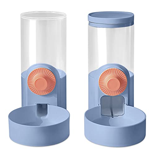 ALLSOPETS Aufhängen 2 in 1 Automatischer Futterspender Wassertränker im Set für Kleine und Mittelgroße Hunde und Katzen Blau von ALLSOPETS