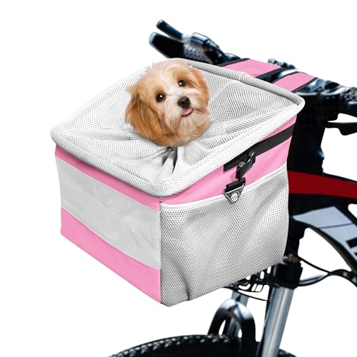 ALLSOPETS Fahrradkorb für Hunde Universeller Atmungsaktiver und Multifunktionaler Hunde und Katzenkorb für Fahrräder Sicherer und Einfacher Transport Hundetragetasche Rosa ALLSOPETS Fahrradkorb für Hunde Universeller Atmungsaktiver und Multifunktionaler Hunde und Katzenkorb für Fahrräder Sicherer und Einfacher Transport Hundetragetasche Rosa von ALLSOPETS