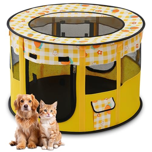 ALLSOPETS Faltbarer Haustierstall Tragbarer Katzen Laufstall Hunde Zelt Hundekäfig für Hund Welpe Freigehege Hundebox Kaninchen Zwinger mit Tragbar Handtasche (Golf, L) ALLSOPETS Faltbarer Haustierstall Tragbarer Katzen Laufstall Hunde Zelt Hundekäfig für Hund Welpe Freigehege Hundebox Kaninchen Zwinger mit Tragbar Handtasche (Golf, L) von ALLSOPETS